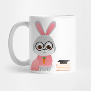 little bunny studying in school Mug